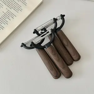 Multi-Use Vegetable Fruit Peeler - Vintage Faux Wood Grain, Sharp Stainless Steel Blade, Ergonomic Handle | Peels Potatoes, Apples, Carrots, Dishwasher Safe | Gift-Worthy Home Cooking Tool