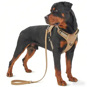 Outdoor Pet Tactical Harness, Safety Reflective Dog Vest, Adjustable Mesh with Handle & Leash