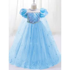 Girl's Contrast Mesh Sequin Decor Faux Pearl Decor Princess Dress, Elegant Puff Sleeve Round Neck Tutu Dress Party, Kids Clothing All Seasons, Clothes Girls, Girl Clothes, Girly Clothing, Princess Quince Dresses, Sparkly Dress