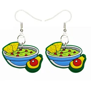 Guacamole Earrings Hypoallergenic Fishhooks Yazzle Dazzle Salsa Nacho Cheese Chips Tortillas Tortilla Chips Spanish Mexican Cuisine