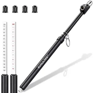 Heavy Duty Tire  Gauge, Straight- Dual  Air  Gauge Range 10-150 PSI, Air Gauge & 4 Valve Caps, Semi  Tire Gauge for , RV,