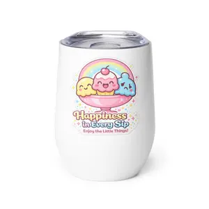Wine tumbler ∙cute tumbler∙aesthetic cup∙gift for her∙positive affirmation∙self care gift