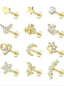 Mother's Day Gift Cute Butterfly & Heart Design Stud Earrings, Fashionable Rhinestone Decor Earrings for Women & Girls, Trendy All-match & Exquisite Jewelry for Birthday Gift, Valentine's Day, Heart Shaped Earrings, High Quality Earrings
