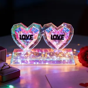 Valentine's Day USB-Powered Pink Heart LED Decorative Lights The perfect choice for weddings, birthdays, Christmas gifts, Thanksgiving, and proposal parties | Elegant gift box packaging, the ideal Christmas present for her