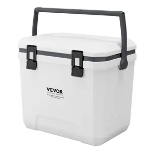 VEVOR Portable Cooler,  , 38 QT Hard Cooler with Ice Retention, Heavy-Duty Handles and Cup Holder, Lightweight Rigid Material Insulated Portable Cooler, Suitable for Family Picnics and Long Trips