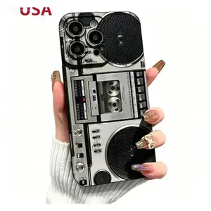 Vintage Cassette Tape Design Phone Case HD Print Premium Quality for iPhone 11 12 13 14 15 16 Series Long-Lasting Protective Phone Accessories