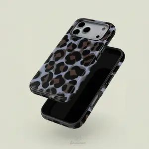 Grid Pattern Phone Case, Printed Shockproof Dual-Function Protective Cover, Mobile Accessories for iPhone X 11 12 13 14 15 16 17 Pro Max Galaxy S25 24 23 Ultra Protector Casing Cellphone Smartphone