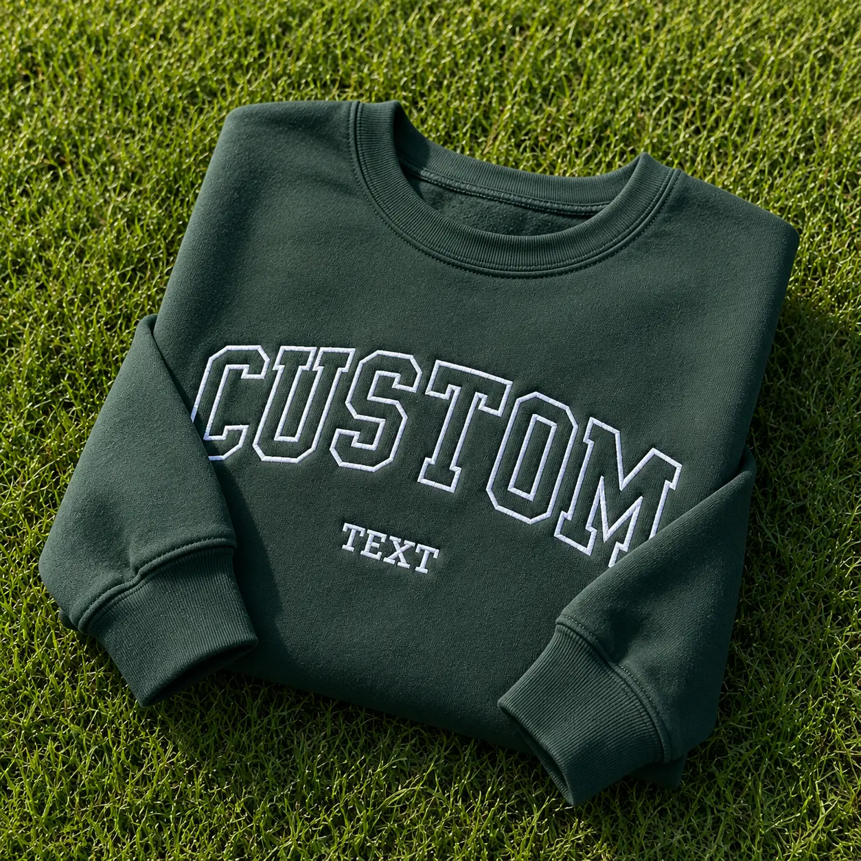 Custom Embroidered Varsity Crewneck Sweatshirt, Personalized Name & Initial Sweater, Custom Mom Gift, Birthday Gift for Her