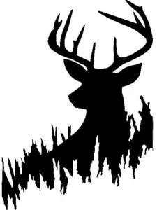 Deer Silhouette Decal - High-Quality Vinyl Sticker for Car Exterior Accessory, Automotive & Motorcycle