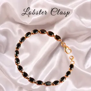 Elite Shungite Eternity Bracelet - 925, Yellow Gold Platin- gift