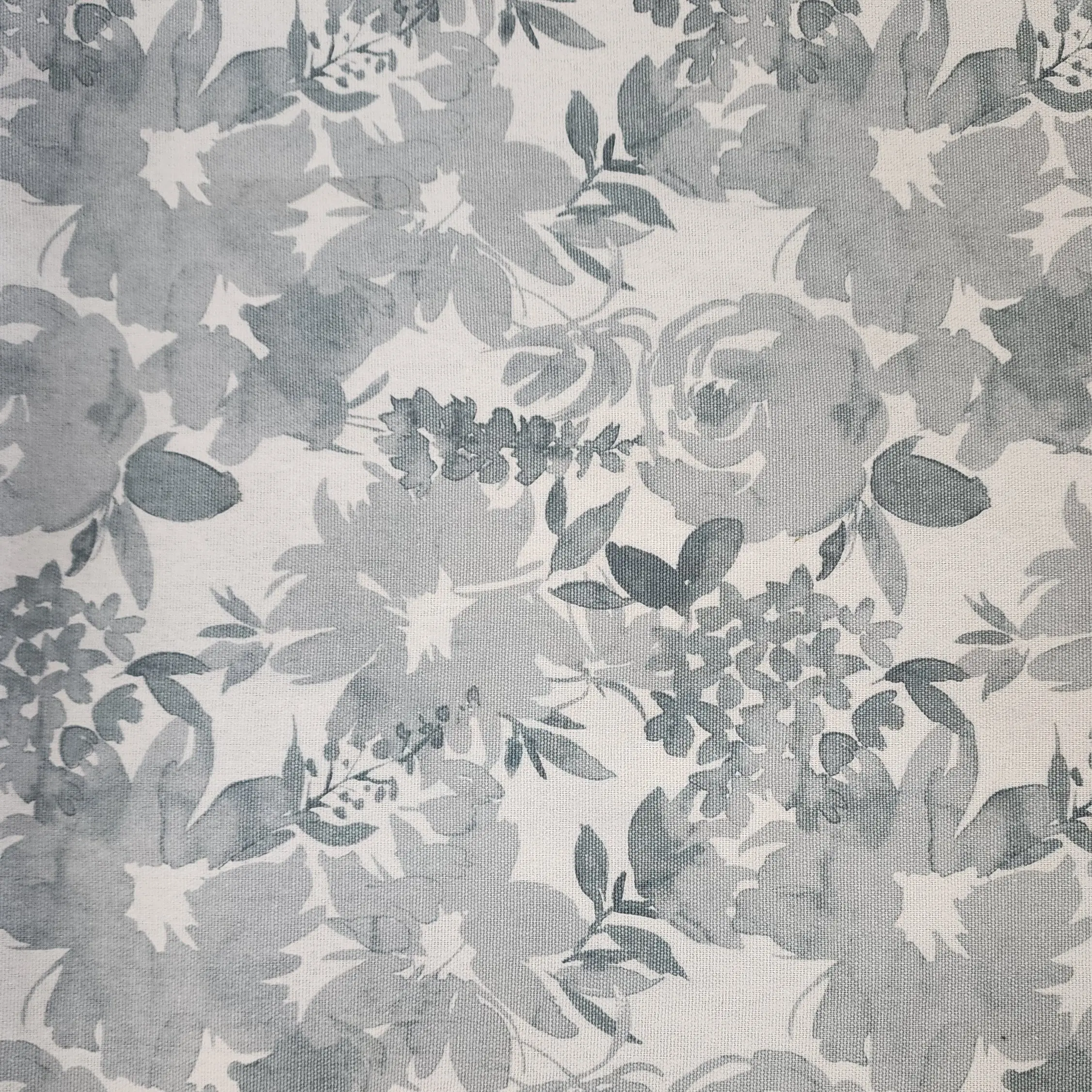 $25 Whole 5 Yard Cut - Upholstery Duck Fabric - Grayish Blueish Large Floral - Premier Prints