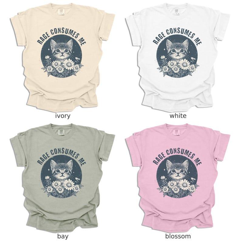 Comfort Colors Rage Consumes Me Shirt, Cute Cat Meme T-Shirt, Cute T-Shirt, Trendy Shirts, Women Favorite Top