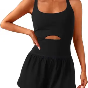 Women Workout Romper with Padded Bras Sleeveless   (Please note the size and color)