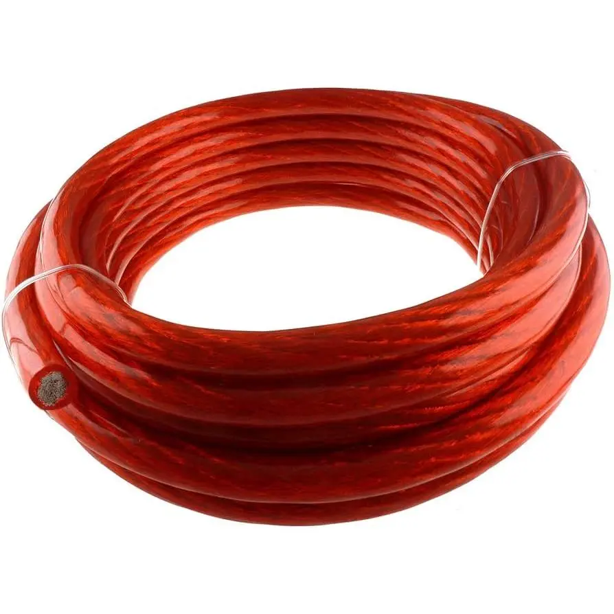 20' FT 4 GAUGE GA AWG RED WIRE CABLE POWER GROUND PRIMARY AMP FLEXIBLE