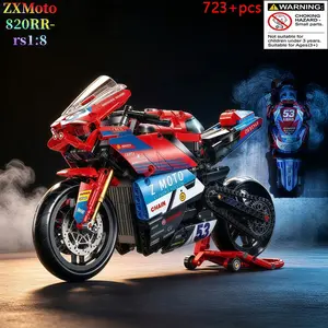 Large Zxmoto 820rr-Rs Motorcycle Model Kit, 1:8 Scale Puzzle Assembly, Perfect Gift for Motorcycle Enthusiasts, Educational Building Toy