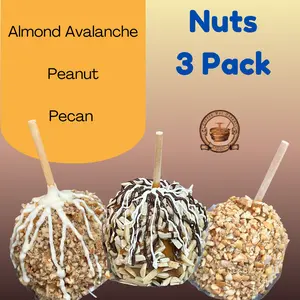 Nuts 3 Pack Premium Jumbo - Almond Avalanche, Peanut & Pecan - USA Made Variety Pack for Protein-Rich Snacking