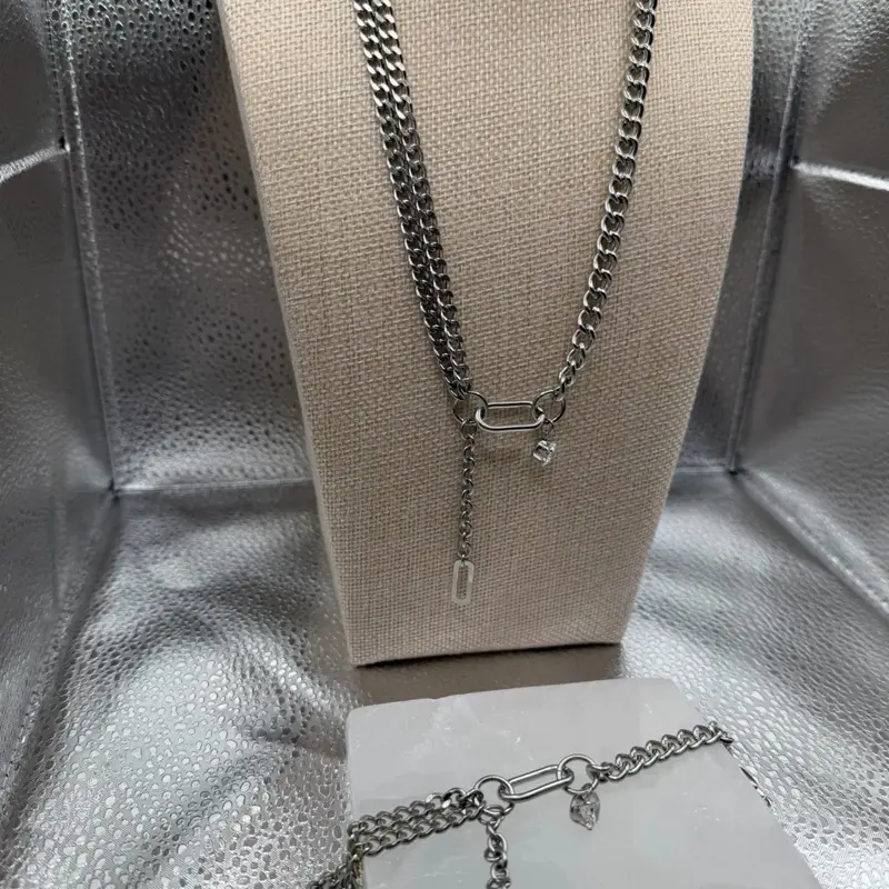 Stainless Steel Chain Necklace with Secure Clasp for Everyday Wear