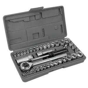 Performance Tool W1173 Sae/Metric 40-Piece SAE and Metric Socket Set, 1/4-Inch & 3/8-Inch Drive