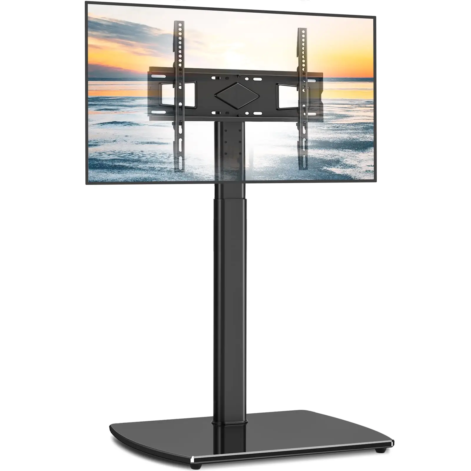 Rfiver Floor TV Stand with Swivel Mount for Most 26 to 65 Inch TVs