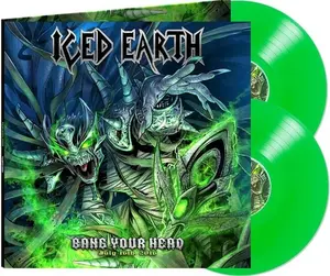 Bang Your Head - Green - Iced Earth - Record Album, Vinyl LP
