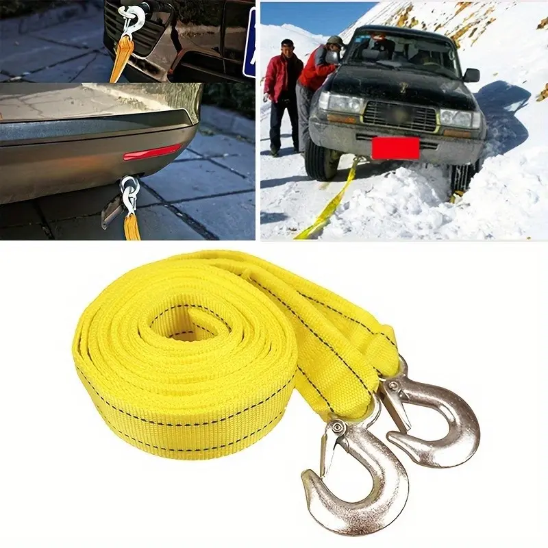 Durable Nylon Tow Rope with Storage Bag, 150 Inches Trailer Rope for Emergency Vehicles and Off-Road Use