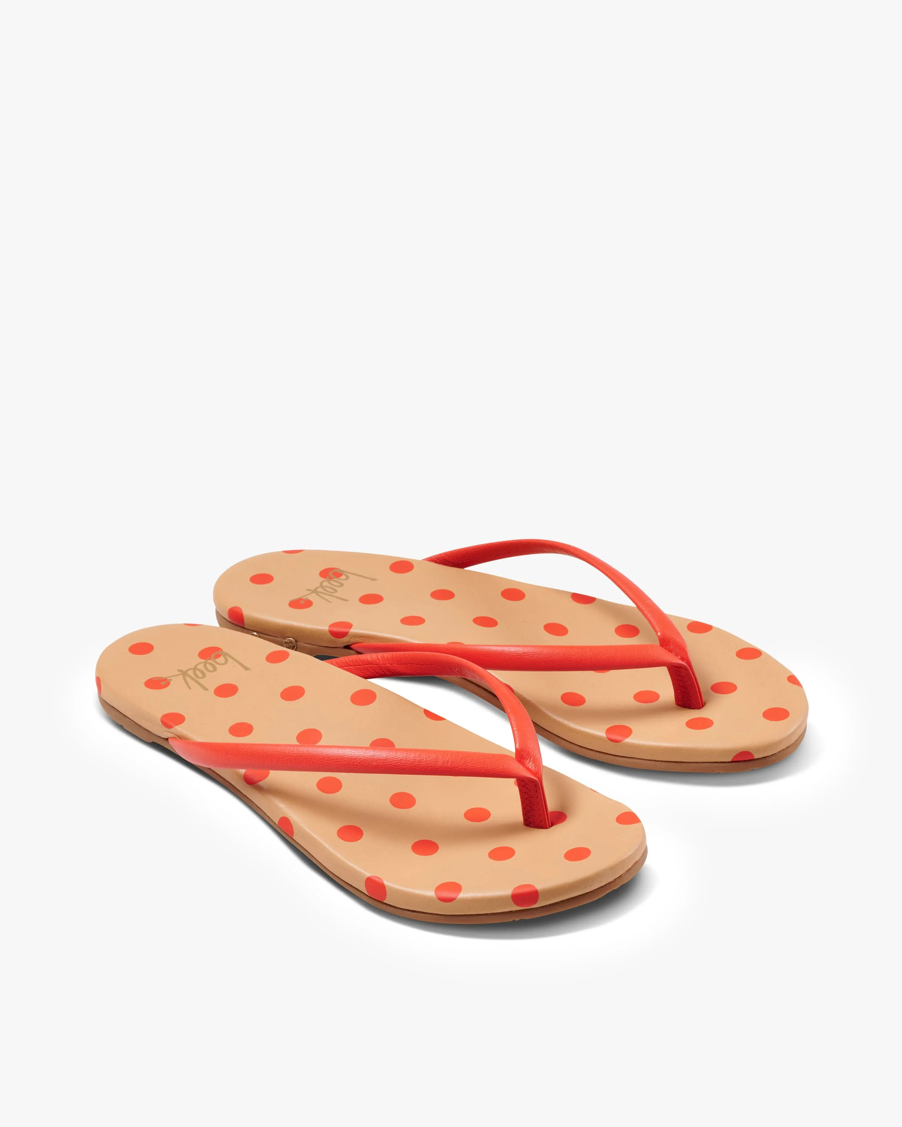 beek SUNBEAM Tomato/Beach Leather Sandals - Open Toe, Slip-On Style, All Seasons, Soft Leather Upper, Memory Foam Comfort Insole, Molded Arch Support, Durable Rubber Outsole, Women's Casual Dress Sandals