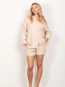Beeleu Boutique Cotton Woven Top & Short Set