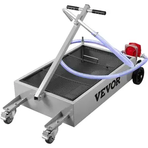 Fathersdaygift VEVOR Oil Drain Pan 15 Gallon Oil Drain Tank, 57L Low Profile Oil Drain Pan, Large Capacity Oil Change Pan, Foldable Hand, with Pump, Hose, Swivel Casters Wheels for Car, SUV, Trucks Oil Drainingdealsforyoudays