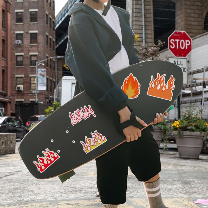 Stickers Pack 20 Pcs Fire Laptop Flames Bike Art Bottle Aesthetic Red Skateboard Colorful Waterproof Water Vinyl Luggage Guitar Car Bumper