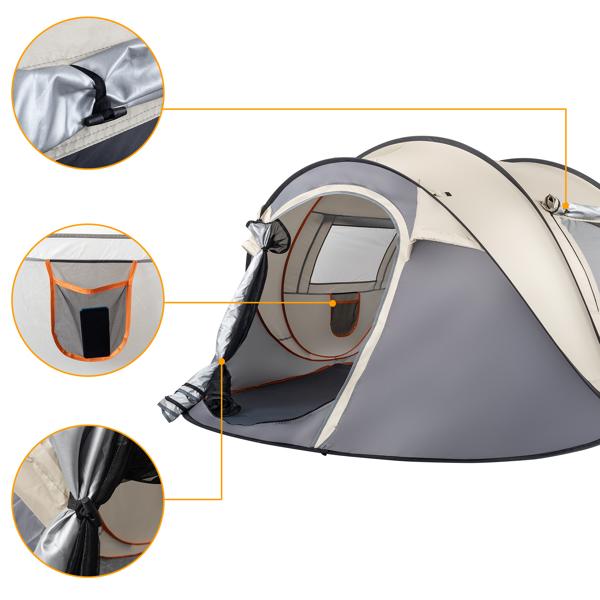 Instant Pop Up Camping Tent, 2-4 Person, Easy Setup Tent, Water Resistant Dome, Portable with Carry Bag Instant Pop Up Camping Tent, 2-4 Person, Easy Setup Tent, Water Resistant Dome, Portable with Carry Bag