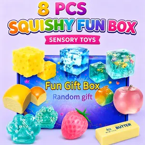 (Randomly select one) Random Stress Relief Sensory Toy Set - Creative Slow-Rebound Soft Candy-shaped Party Prize - 8 Different Styles
