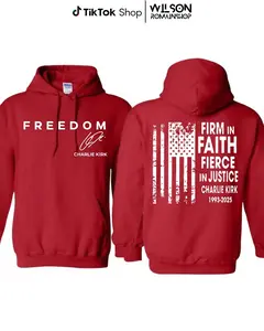 A Tribute Patriot Charlie Kirk Freedom Shirt For Men - For Women, Firm In Faith Fierce In Justice Sweatshirt, Memorial Gifts Hoodie, Casual Cotton Top