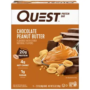 Quest Nutrition Protein Bars - 20g Protein - Chocolate Peanut Butter 8.5 Ounce
