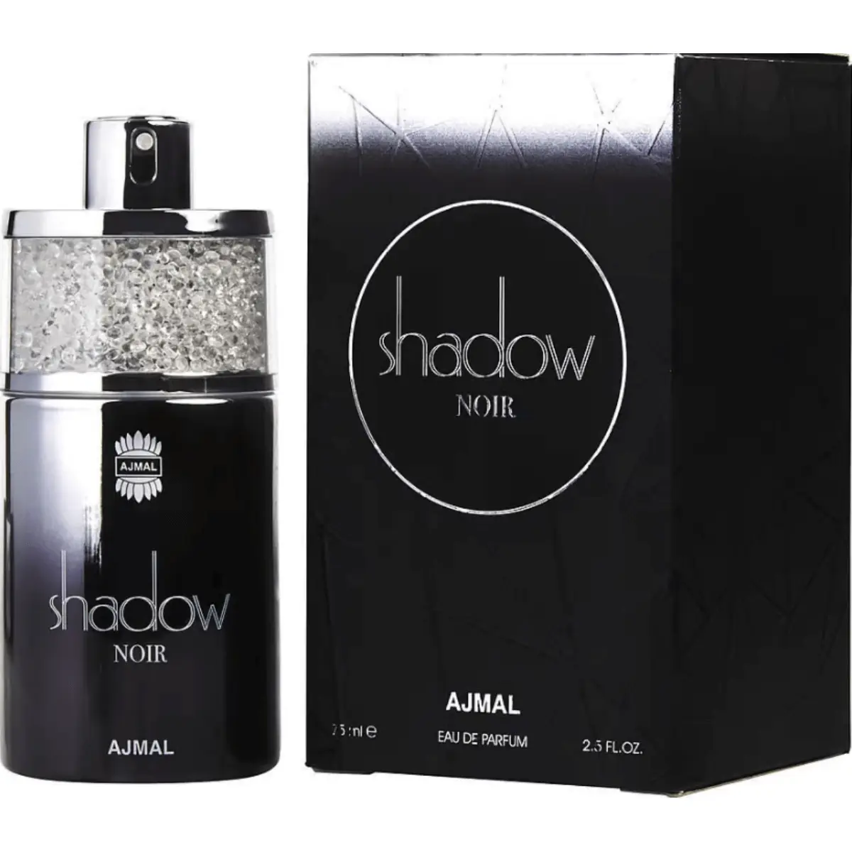 Ajmal Shadow Noir Women's Deep Floral EDP Perfume Fragrance - Floral Lavender Mix, Patchouli Base, 2.5 fl oz, New Box, Deep Floral Perfume