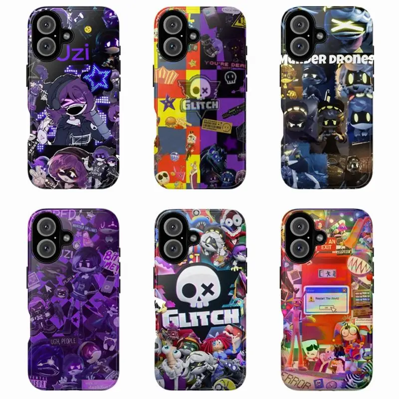 Glitch Style iPhone 8 Case 2025 - 6-Pack Smartphone Cellphone Accessories, High-Detail Print, Scratch-Resistant Rubber Cover, Vibrant Colors, Durable Protection, Perfect Gift for Trend Lovers