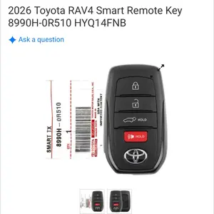 2026 Toyota RAV4 Smart Remote Key, Part Number 8990H-0R510, Model HYQ14FNB