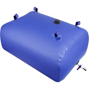 Water Storage Bladder Portable - Collapsible Water  63.4Gal/240L with Stainless Steel Fittings, Leak-Proof & Durable Cistern - Portable Water Bladder for , Farming Irrigation Use