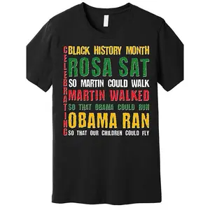 Celebrating Black History Month Rosa Martin Obama Premium T-Shirt 586882 Fun Men Short Sleeve Graphic T-Shirt Collection Black TT2 - quick-dry moisture wicking, modern graphic, for Dads, summer vibe