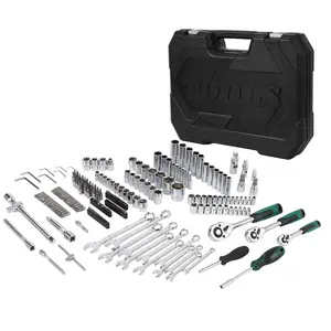 216 Pcs Mechanic Tool Set, Portable Professional Tool Kit and Sockets Wrenches Set, SAE and Metric, Car Tool Set Box, Tool Combination Set for Repair Shops, DIY, Home Maintenance
