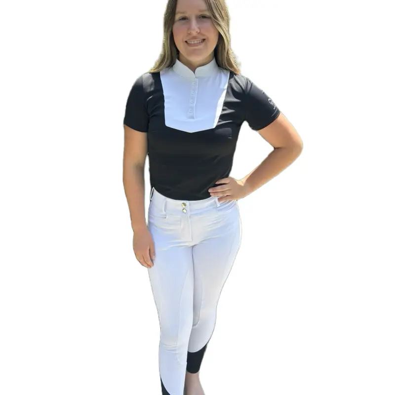 Cm equestrian Button Breeches white logo full bottomed