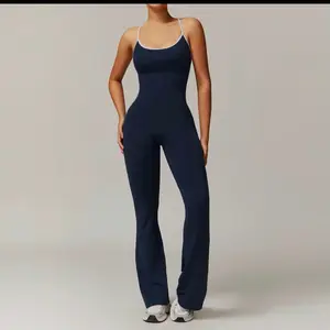 MS Fit Sculpt Flare Jumpsuit (Backless Scrunch Fit)