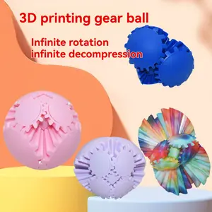 3D Printed Gear Ball Stress Relief Toy for Kids Infinite Rotation Flexible Movable Fun Holiday Gift