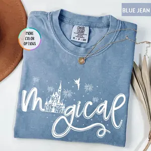 Youth and Adult Magical Castle Aesthetic Shirt, Dreamy Fairytale Graphic Tee, Cute Girly Vacation Outfit, Theme Park Trip Shirt, Family Matching Travel Tee, Comfort Colors Style
