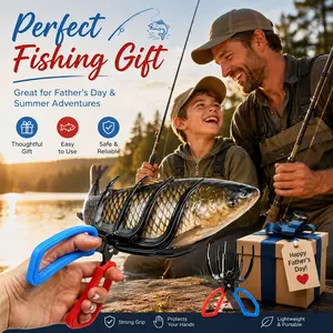 3-Claw Metal Fish Holder Gripper, Multipurpose Fishing Lip Clamp Plier, Sturdy Fish Capture Tongs, Practical Outdoor Fish Control Gear for Angling Supplies