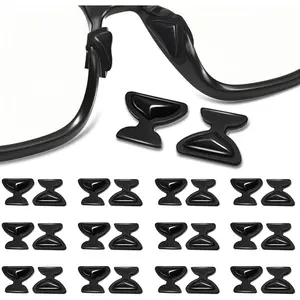 12 Pairs Nose Pad Compatible with ---Eyeglass, Soft  Hollowed, Anti Slip Replacement Nose Pads