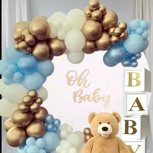 8 Hrs Rentals Oh Baby Balloons and Bear Arrangement with Letter "Oh baby" Design