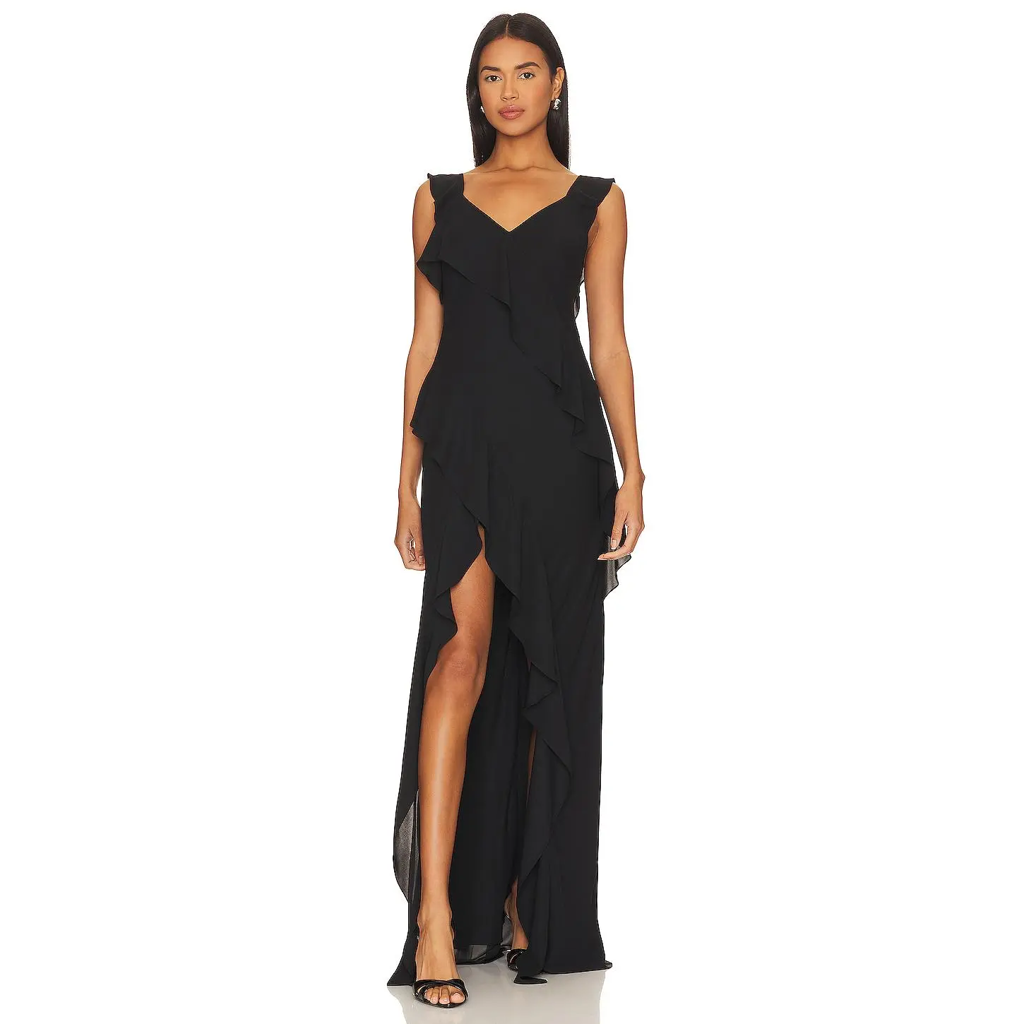 princess polly baby blue dress Amanda Uprichard Cantara Gown in Black