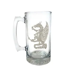 Lyoncraft SSDG01 16 oz Celtic Dragon Engraved Stein Glass