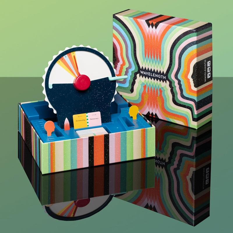 WaveLength Party Game, 1 Box Colorful Abstract Pattern Card Game, Exciting Family Game Night Choice, Fun & Engaging Group Activity, Tabletop Games