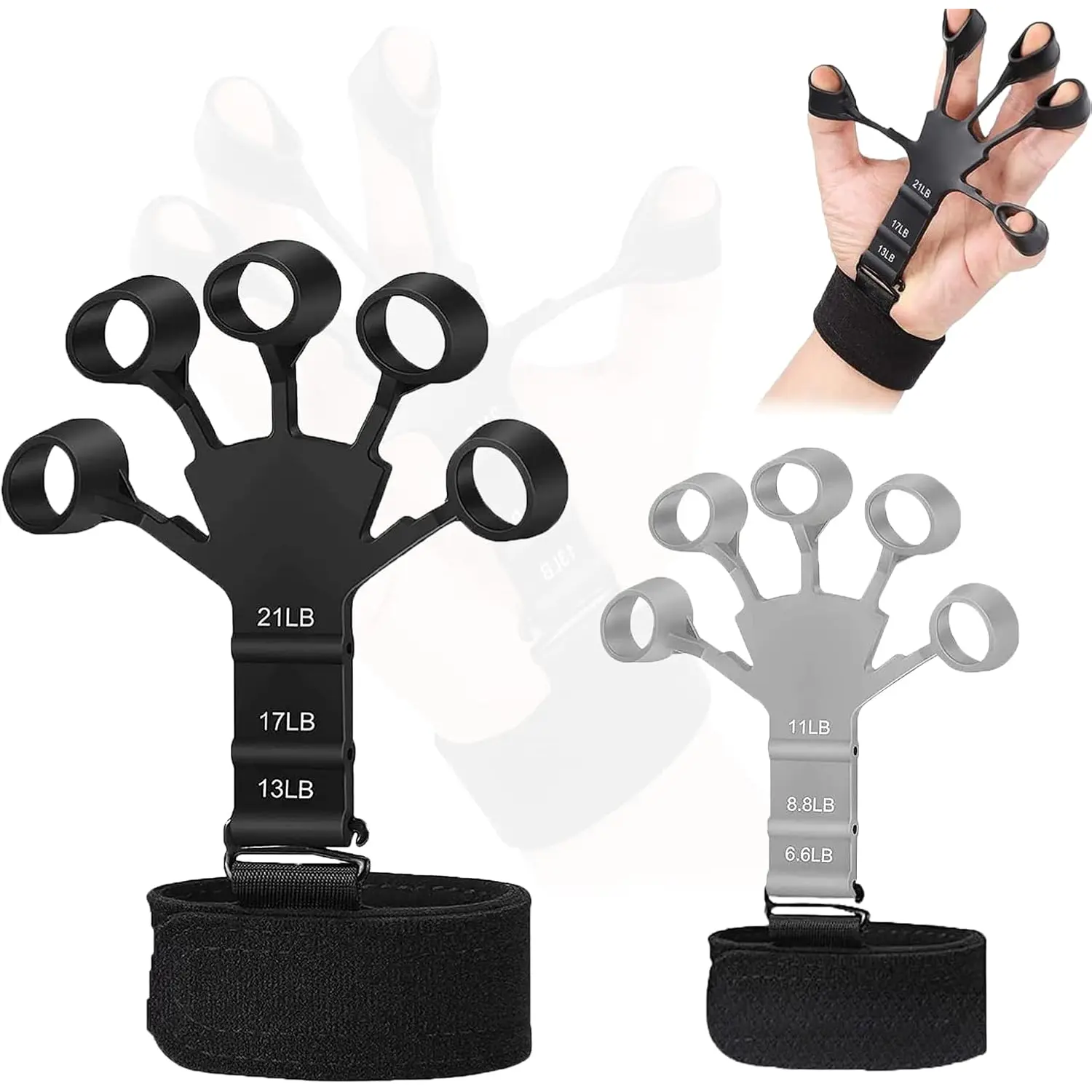 2Pcs Gripster Wrist & Finger Strengthener Bands - Boost Hand Power & Relieve Pain Kairsya